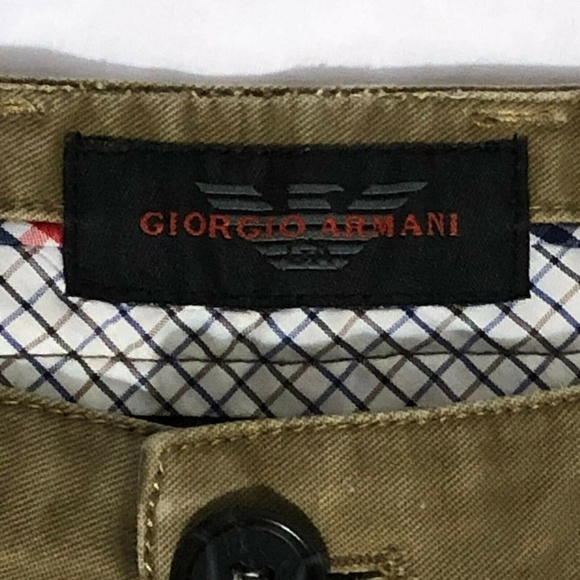Giorgio Armani Chino Pant Stretch Brown Size 30 - Picture 6 of 8